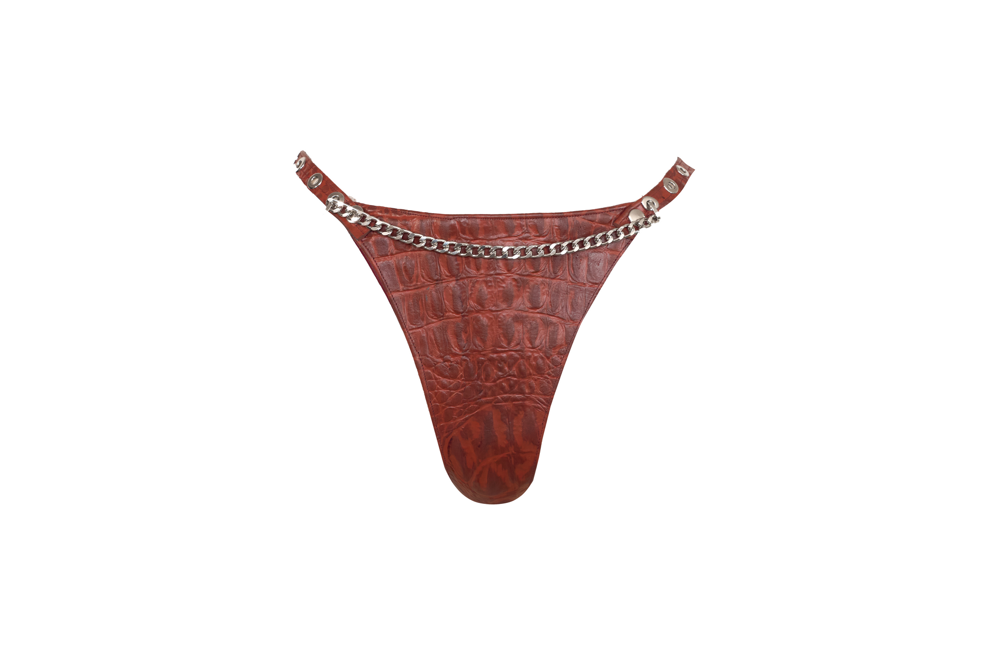 'Pierced' croc bikini