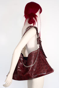 Cherry croc bag