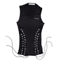 BLACK LACE UP TANK